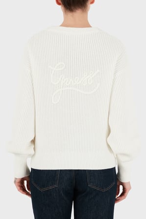 Guess Ls Vn Faith Cardi Pamuklu V Yaka Düğmeli Kazak W6BR28Z1410 Kadın KAZAK W6BR28 Z1410 G012 BEYAZ
