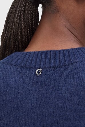 Guess Ls Cn Gracie Argyle Ekoseli Bisiklet Yaka Kazak W6BR48Z1447 Kadın KAZAK W6BR48 Z1447 F5YX LACİVERT