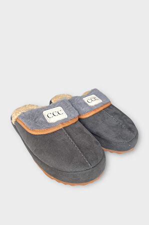 İçi Peluş Ses Yapmaz Eva Taban Kadın EvTerliği FÜME