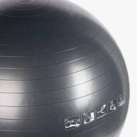 Energetics Unisex Gri Pilates Topu 75cm