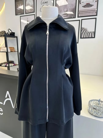 Nuss Şerit ve Taş Detaylı Pantolon Takım