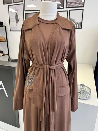 Orhan Store Nakış Detaylı Süet Kap