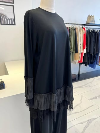 Nurcan Çetin Dantel Detaylı Pantolon Takım