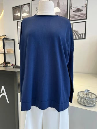 Nuss Düz Triko Tunik
