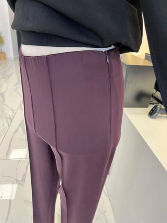 Sentez Önü Nervürlü Dar Paça Pantolon