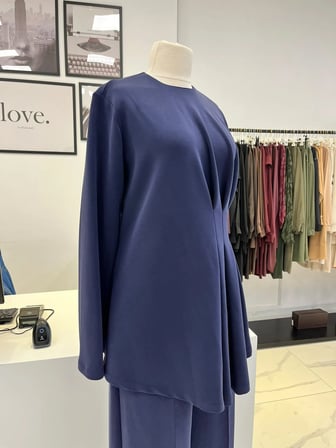 Nuss Önü Drapeli Pantolon Takım