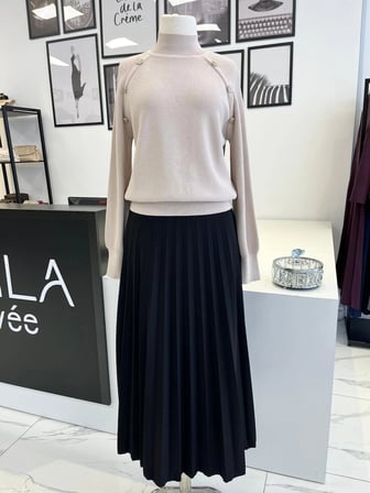 Nuss Düğme Detaylı Triko Tunik