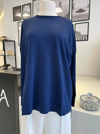 Nuss Düz Triko Tunik