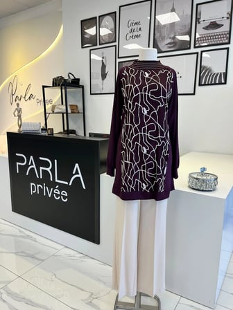 Orhan Store Desenli Bordo Tunik