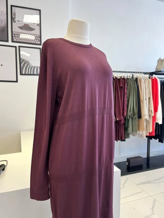 Nuss Şerit Detaylı Triko Elbise