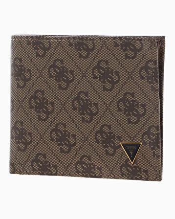 Guess Mito Leather Flat Billfold Monogram Cüzdan