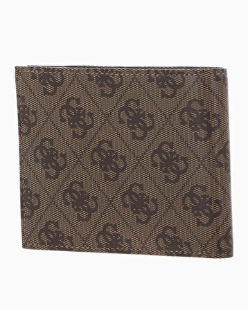 Guess Mito Leather Flat Billfold Monogram Cüzdan