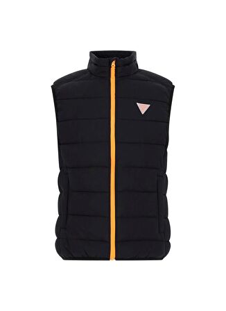 Guess Siyah Erkek Dik Yaka Yelek Z4RL02WFW40JBLK-DALACH QUILTED VEST