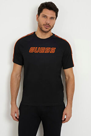 Erkek Guess Önde Logo T-Shirt / Siyah  | S