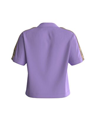 Guess Mor Kadın Bisiklet Yaka T-Shirt V3RI08I3Z14F4L7-BRITNEY CROP TEE