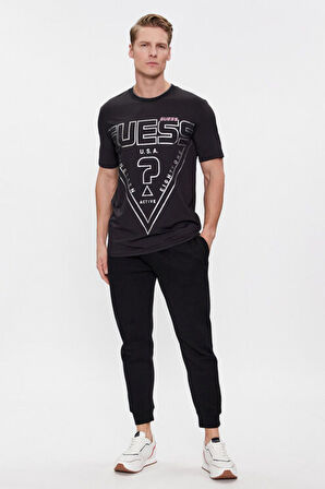 Erkek Lugh Slim Fit T-Shirt - Siyah  | M