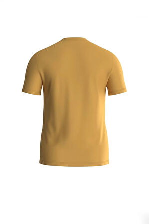 Erkek Küçük Üçgen Logolu Esnek T-shirt - Gold | S