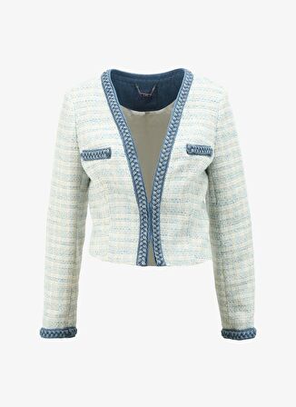 Guess Mavi - Beyaz Kadın Blazer W4RN38WFWV2-FB2Y