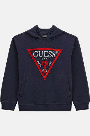 Guess Çocuk Mavi Üçgen Logolu Sweatshirt