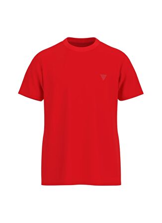 Guess Bisiklet Yaka Desenli Kırmızı Erkek T-Shirt F3GI00K8HM0-G5Q4