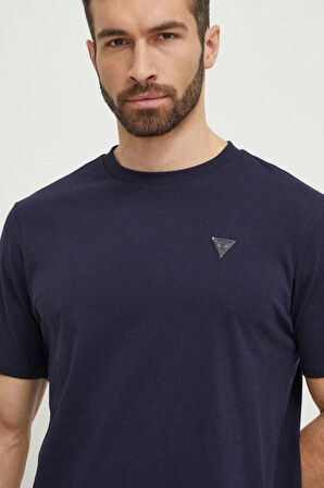 Guess Erkek Lacivert Basic Tişört