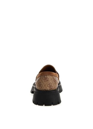 Guess Kahve - Bej Erkek Loafer MOCASSIN 4G