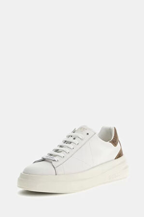 Guess Erkek Beyaz Elba 4G Logolu  Sneaker