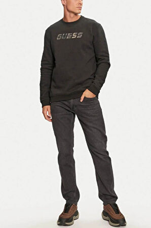 Guess KEID CN SWEATSHIRT Erkek Siyah Sweatshirt Z4BQ18KCEA0-JBLK