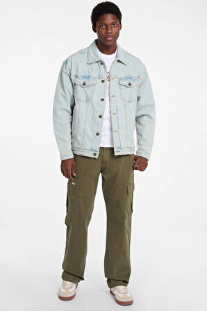 Guess  GJ MENS OVERSIZE TRU Erkek Mavi Ceket M4BN38D5DO1-GAL1