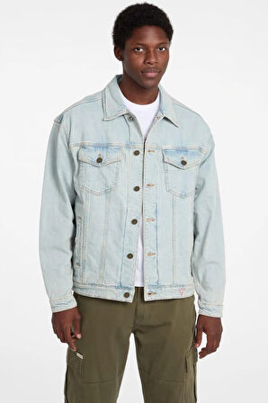 Guess  GJ MENS OVERSIZE TRU Erkek Mavi Ceket M4BN38D5DO1-GAL1