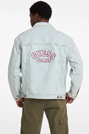 Guess  GJ MENS OVERSIZE TRU Erkek Mavi Ceket M4BN38D5DO1-GAL1