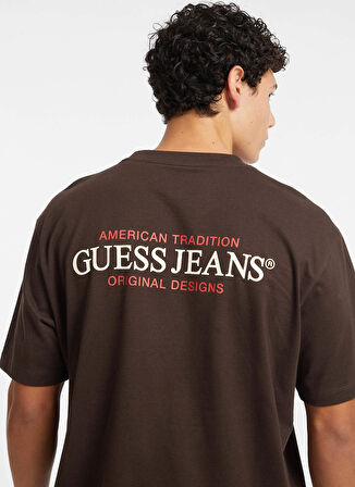 Guess Jeans Kahve Erkek T-Shirt M4BI75K8FQ4G1EB GJ SS CN OS AMERICA