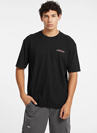 Guess Jeans Bisiklet Yaka Siyah Erkek T-Shirt M4BI75K8FQ4JBLK GJ SS CN OS AMERICA