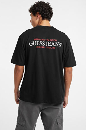 Erkek GJ SS CN Oversize American T-Shirt - Siyah | L
