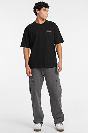 Erkek GJ SS CN Oversize American T-Shirt - Siyah | L