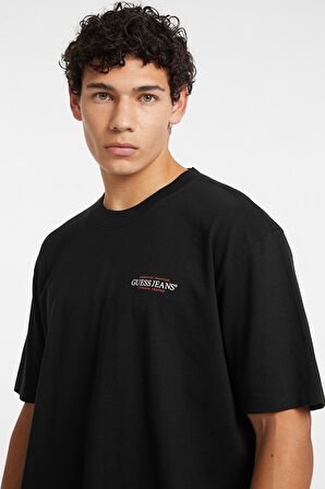Erkek GJ SS CN Oversize American T-Shirt - Siyah | L