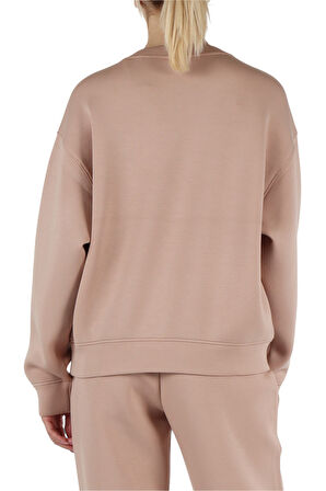Kadın CECILIA CN Taşlı Logolu Sweatshirt - Vizon | L