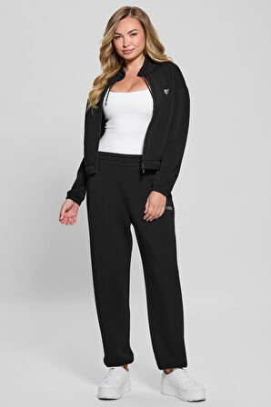 Kadın Fermuarlı Sweatshirt - Siyah | XS