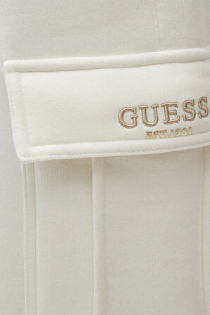 Guess Kadın Beyaz Mıdge Jogger Pantolon