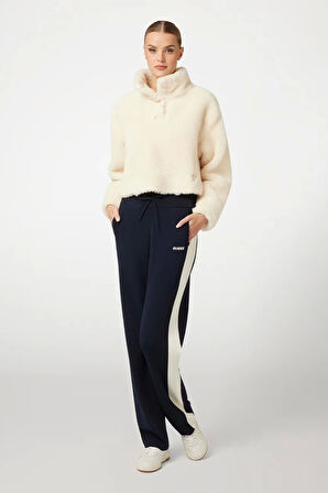 Guess Kadın Krem Sherpa Crop Sweatshirt
