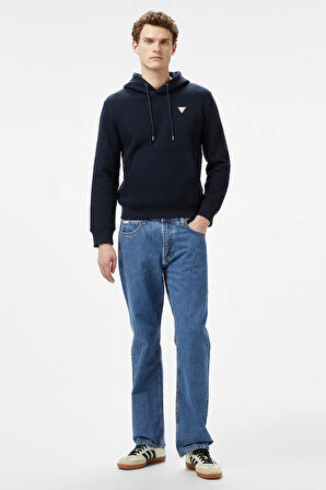 Erkek GJ HOOD SLIM MINI Kapüşonlu Sweatshirt - Lacivert | L