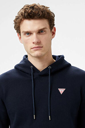 Erkek GJ HOOD SLIM MINI Kapüşonlu Sweatshirt - Lacivert | XL