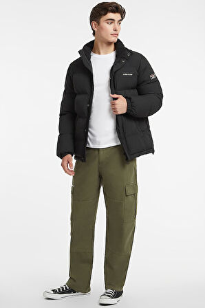 Erkek Regular Şişme Mont - Siyah | S