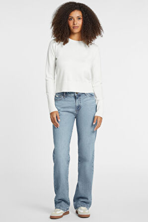 Kadın GJ LS CN Sweatshirt - Beyaz | XL