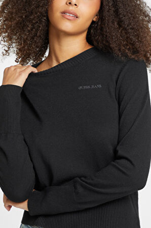 Kadın GJ LS CN Sweatshirt - Siyah  | XS