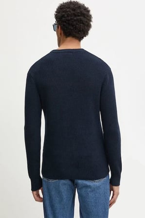 Erkek Regular Fit Fitilli Örgü Kazak - Lacivert | M