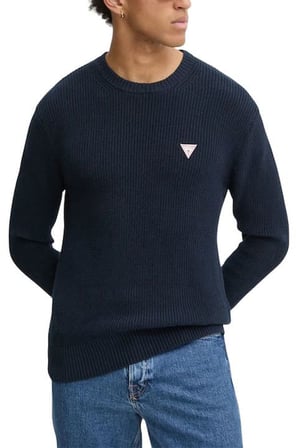 Erkek Regular Fit Fitilli Örgü Kazak - Lacivert | M