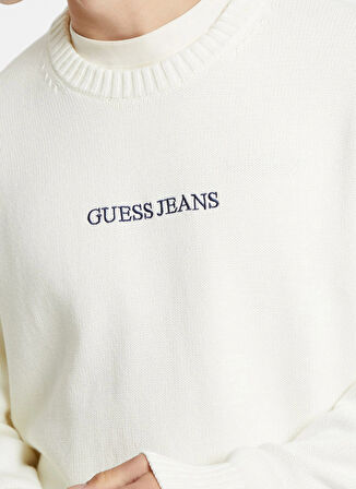 Guess Jeans Beyaz Erkek Kazak M4BR31Z3HM1G293 GJ LS CN GUESS J EM