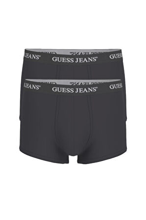Erkek Guess Jeans 2'li Trunk Accessories Boxer - Siyah | S