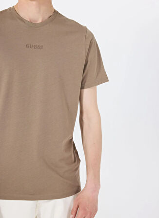 Guess Bisiklet Yaka Desenli Kahve Erkek T-Shirt M4GP39K7HD0G1EC SS GUESS EMB PIMA